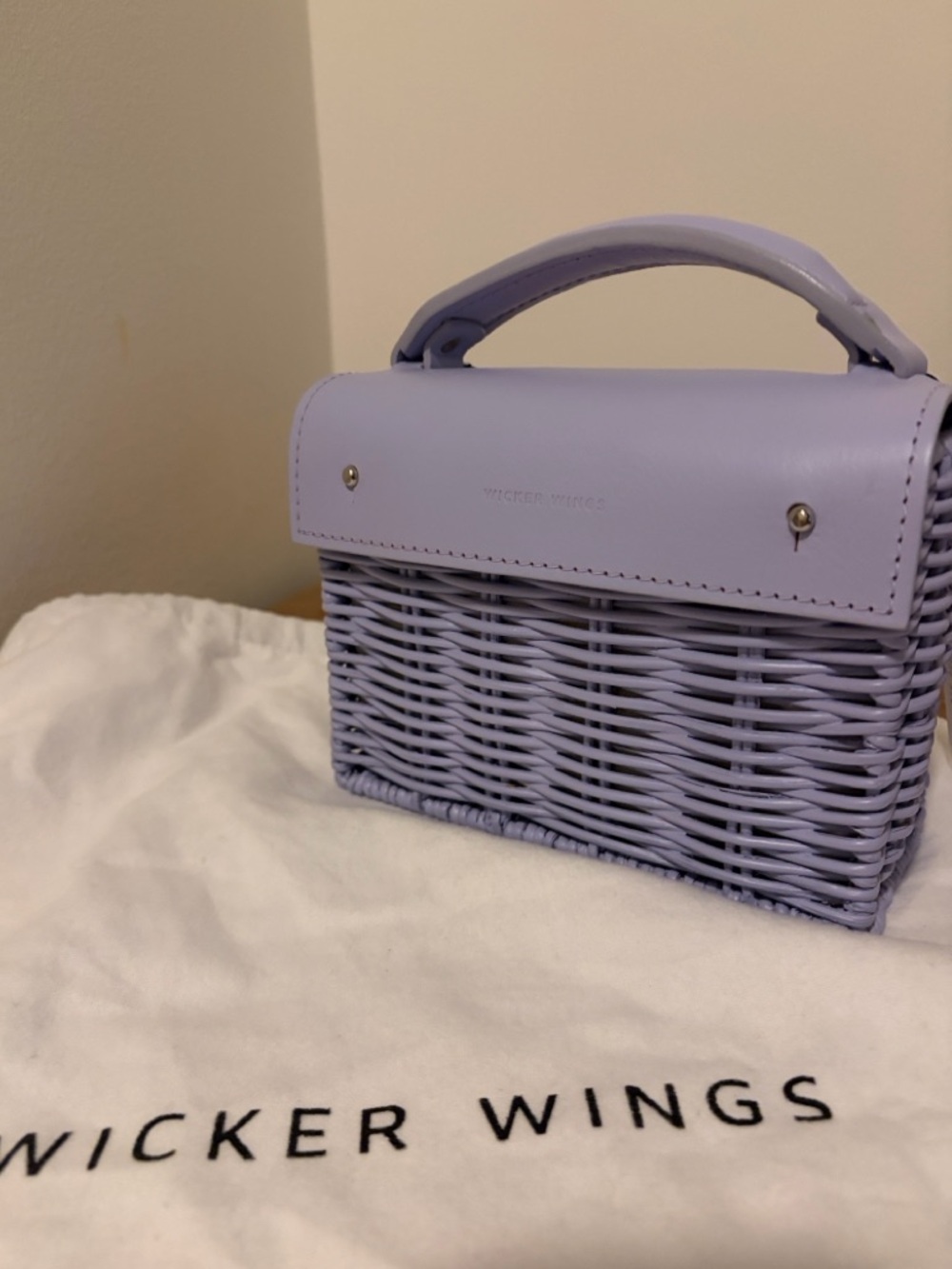 Wicker Wings Lilac Woven Bag